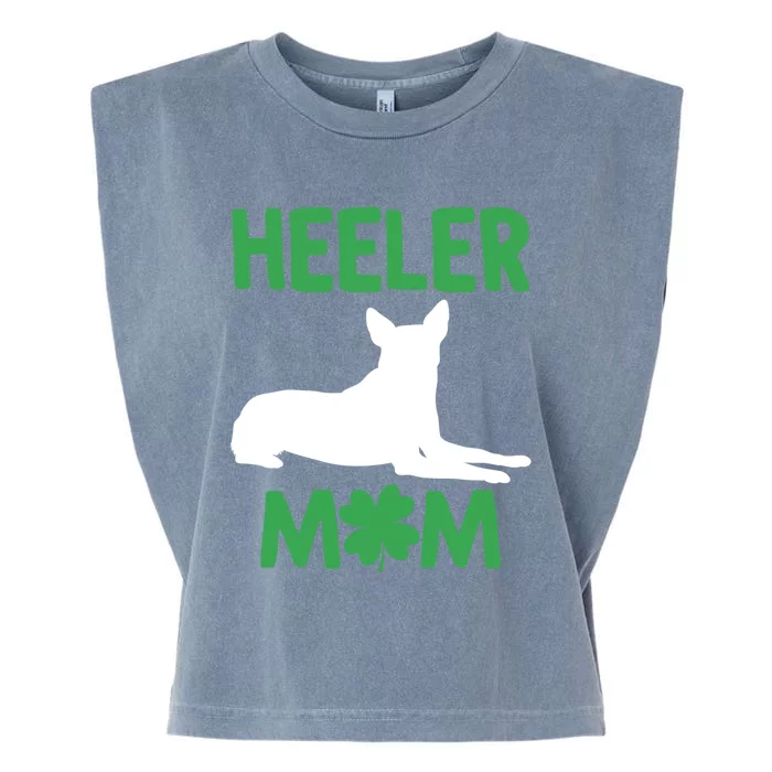 Heeler Mom St Patricks Day Australian Cattle Dog Blue Heeler Gift Garment-Dyed Women's Muscle Tee