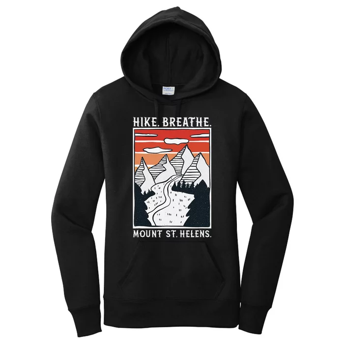 Hiking Mount St. Helens Women's Pullover Hoodie