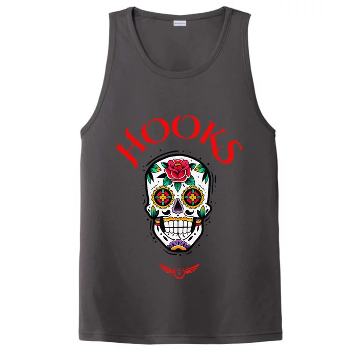 Hooks Mexican Skull Performance Tank