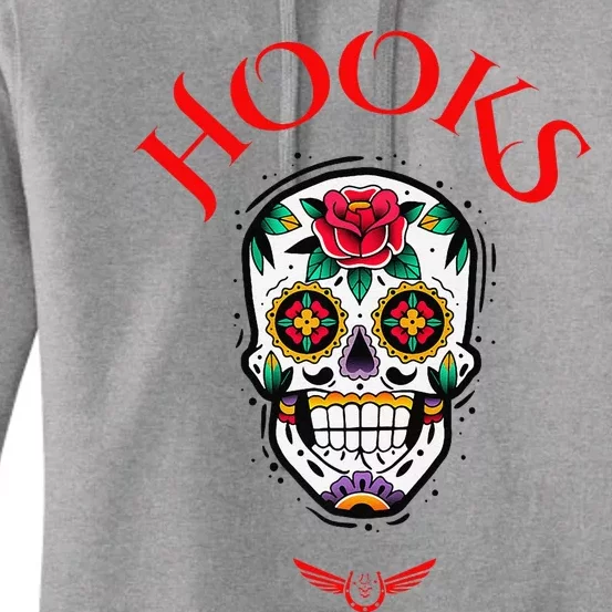 Hooks Mexican Skull Women's Pullover Hoodie