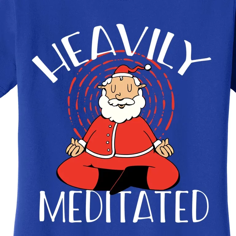 Heavily Meditated Santa Claus Yoga Meditation Christmas Meme Gift Women's T-Shirt