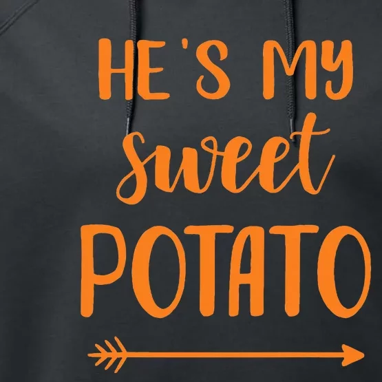 HeS My Sweet Potato For Matching Couple Thanksgiving Performance Fleece Hoodie