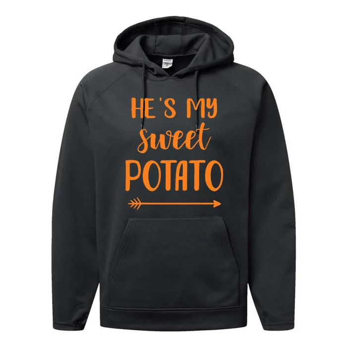 HeS My Sweet Potato For Matching Couple Thanksgiving Performance Fleece Hoodie