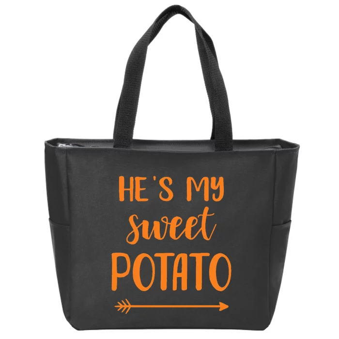 HeS My Sweet Potato For Matching Couple Thanksgiving Zip Tote Bag