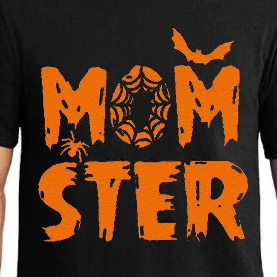 Halloween Momster Spider Bat Casual Mom Ster Pajama Set