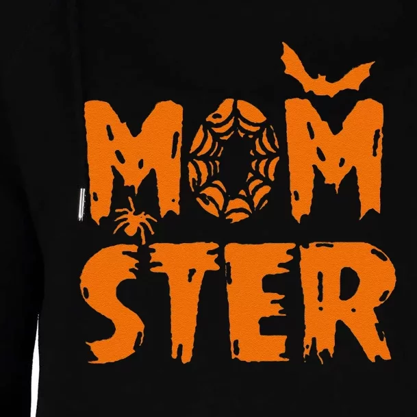 Halloween Momster Spider Bat Casual Mom Ster Womens Funnel Neck Pullover Hood