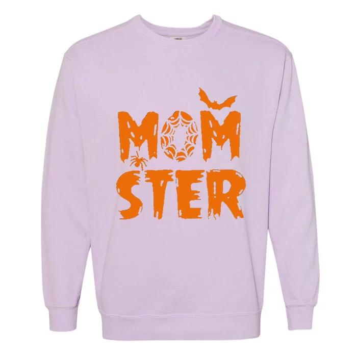 Halloween Momster Spider Bat Casual Mom Ster Garment-Dyed Sweatshirt