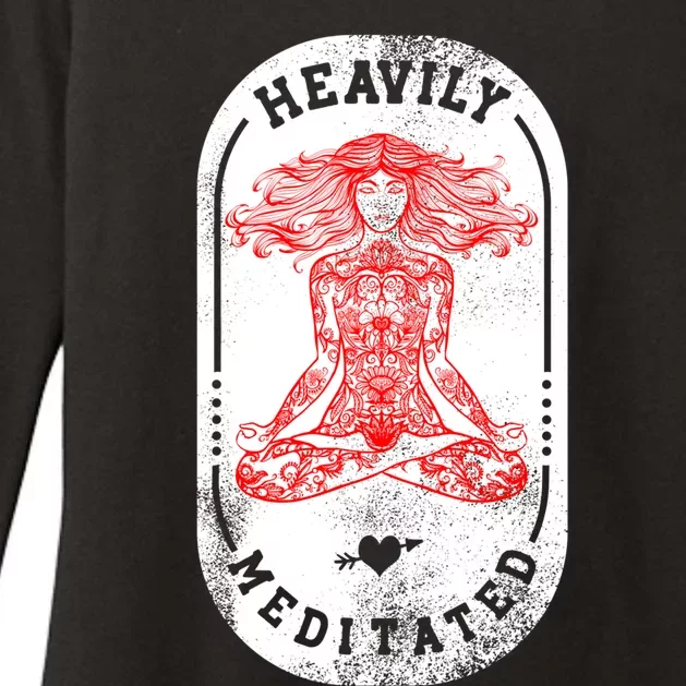 Heavily Meditated Spiritual Yoga Great Gift Womens CVC Long Sleeve Shirt