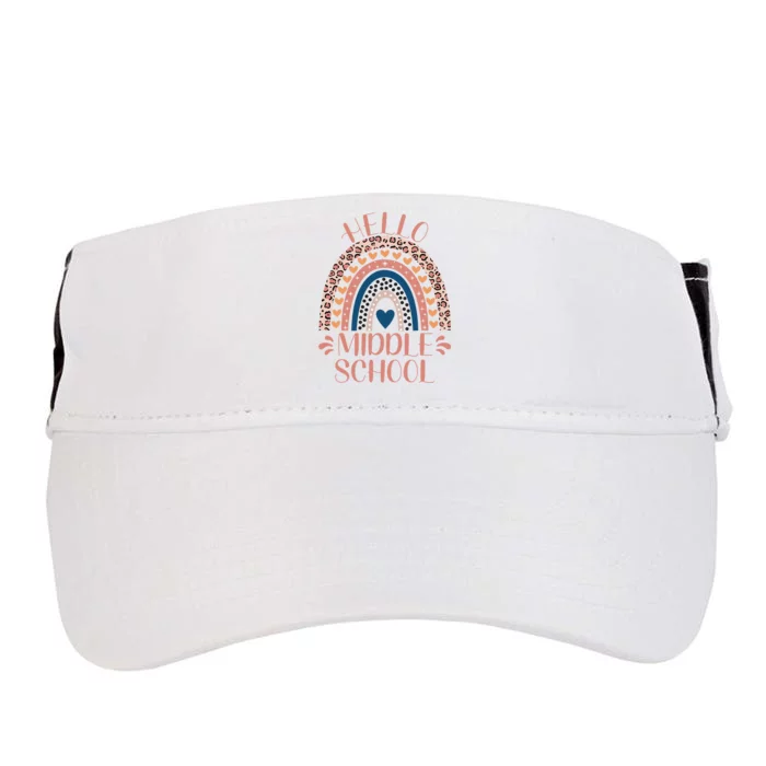 Hello Middle School Teacher Back To School Adult Drive Performance Visor