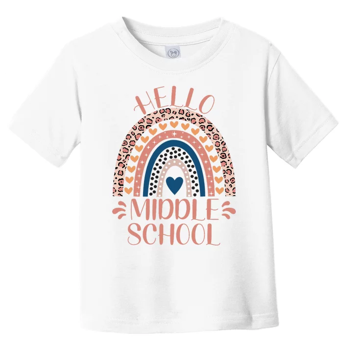 Hello Middle School Teacher Back To School Toddler T-Shirt