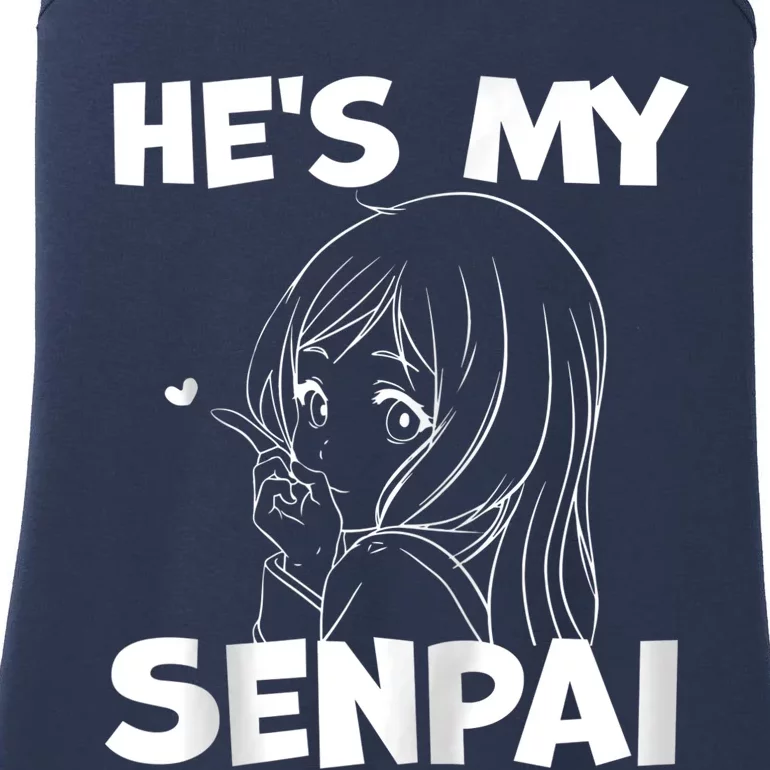 He's My Senpai Funny Anime Matching Couple Girlfriend Gift Zip Hoodie Ladies Essential Tank