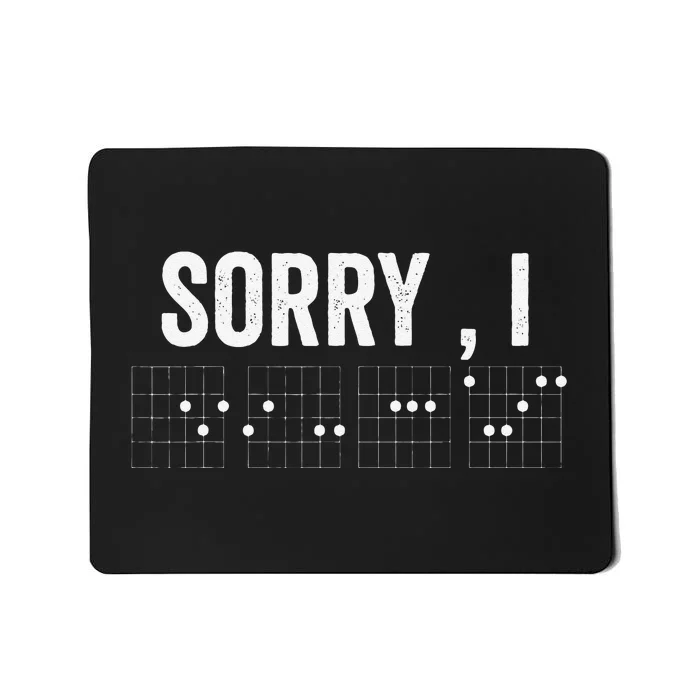 Hidden Message Sorry I-DGAF Chords Guitar Mousepad