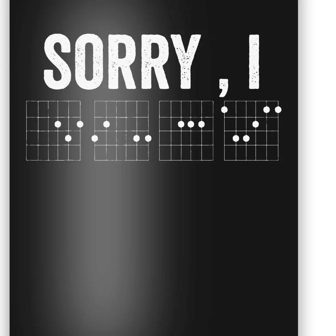 Hidden Message Sorry I-DGAF Chords Guitar Poster