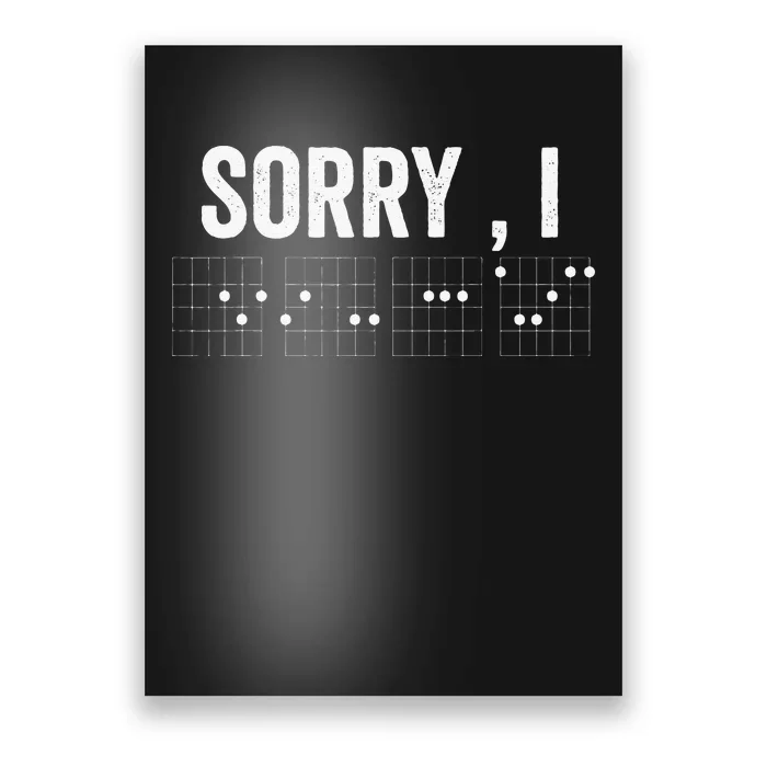 Hidden Message Sorry I-DGAF Chords Guitar Poster