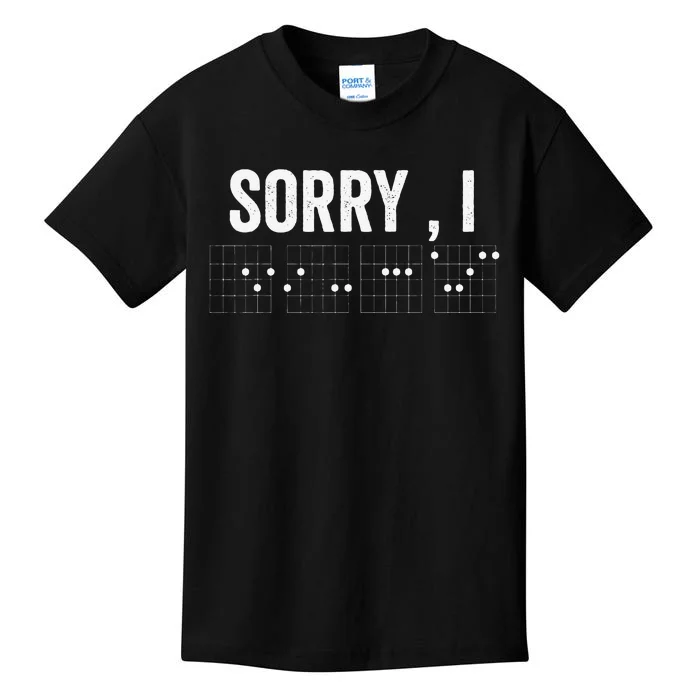 Hidden Message Sorry I-DGAF Chords Guitar Kids T-Shirt