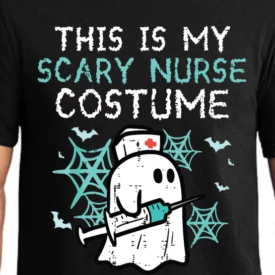 Halloween My Scary Nurse Costume Funny Ghost Scrub Pajama Set