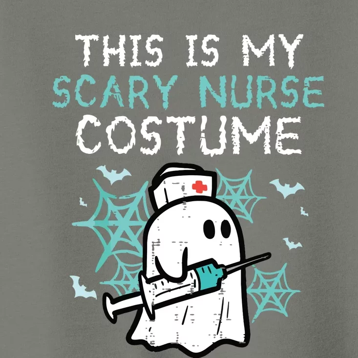 Halloween My Scary Nurse Costume Funny Ghost Scrub Toddler T-Shirt