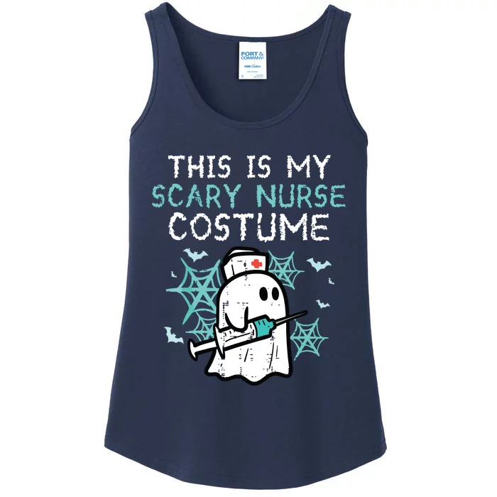 Halloween My Scary Nurse Costume Funny Ghost Scrub Ladies Essential Tank