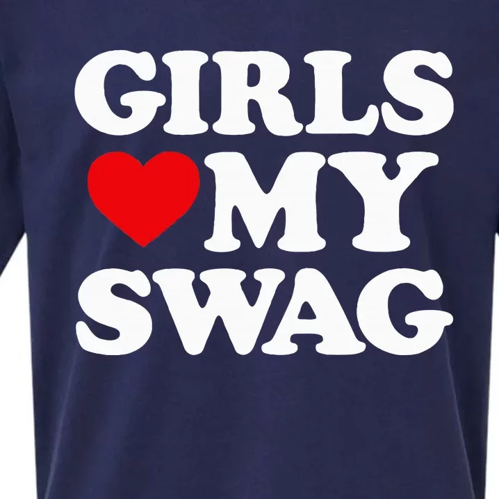 Heart My Swag Girl Love My Swag Valentines Day Sueded Cloud Jersey T-Shirt