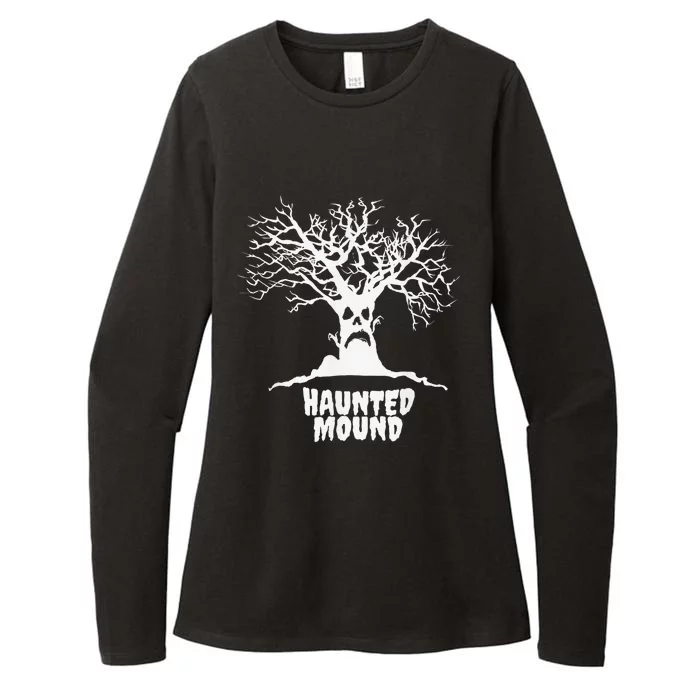 Haunted Mound Sematary Spooky Tree Womens CVC Long Sleeve Shirt