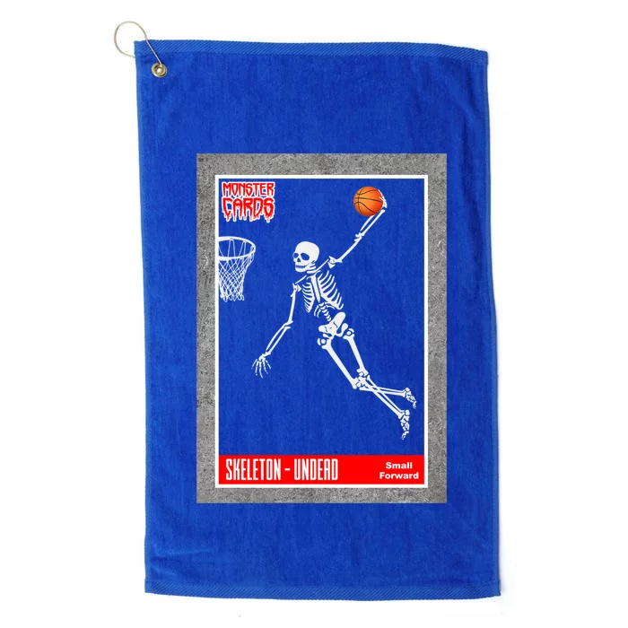 Halloween Monster Sports Card Dunking Basketball Skeleton Gift Platinum Collection Golf Towel