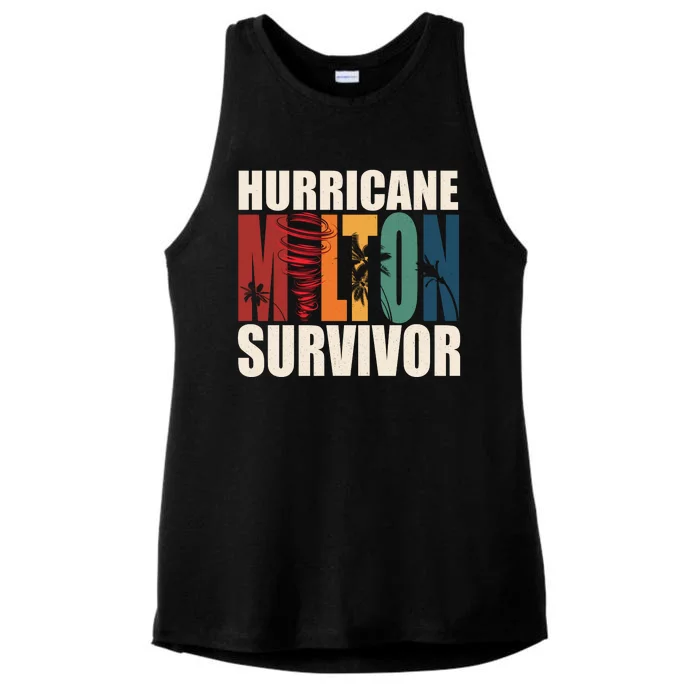 Hurricane Milton Survivor Florida Awareness Ladies Tri-Blend Wicking Tank