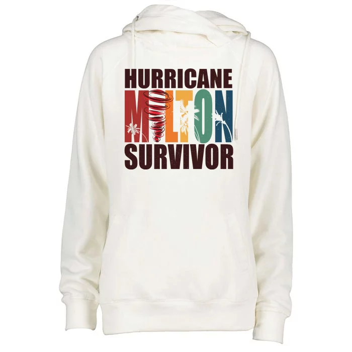 Hurricane Milton Survivor Florida Awareness Womens Funnel Neck Pullover Hood