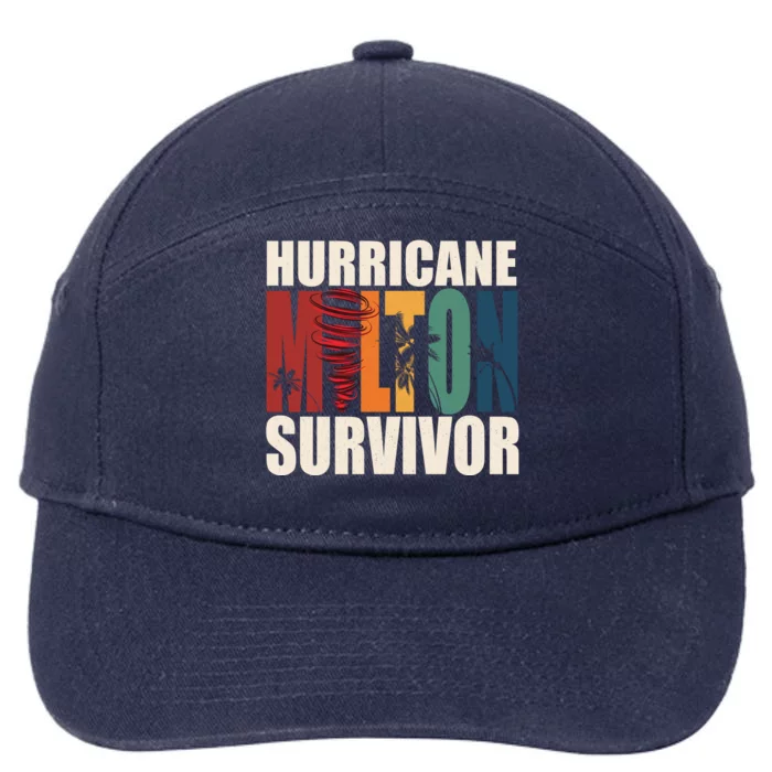 Hurricane Milton Survivor Florida Awareness 7-Panel Snapback Hat