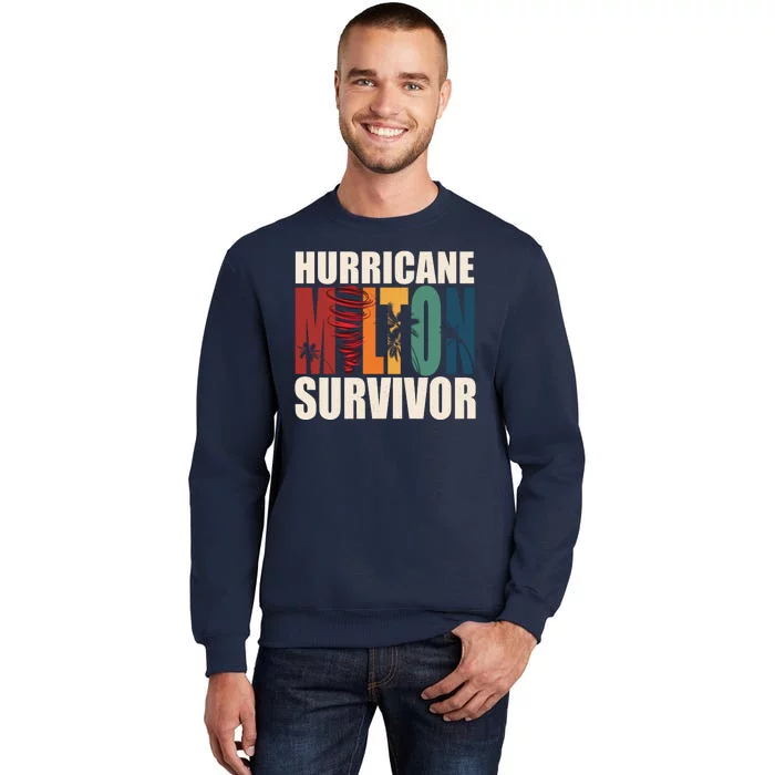 Hurricane Milton Survivor Florida Awareness Tall Sweatshirt