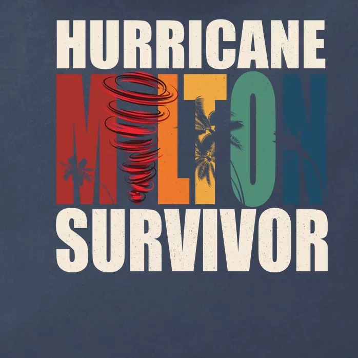 Hurricane Milton Survivor Florida Awareness Zip Tote Bag