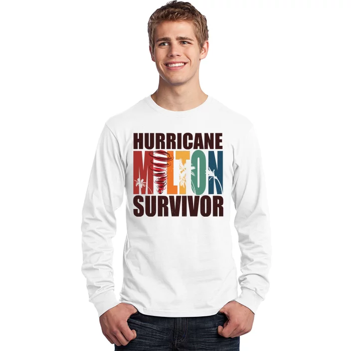 Hurricane Milton Survivor Florida Awareness Long Sleeve Shirt