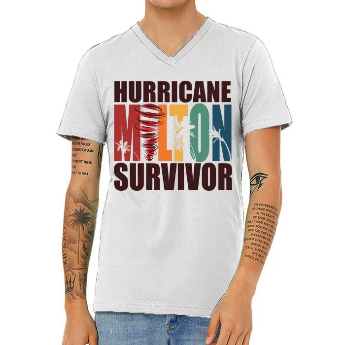 Hurricane Milton Survivor Florida Awareness V-Neck T-Shirt