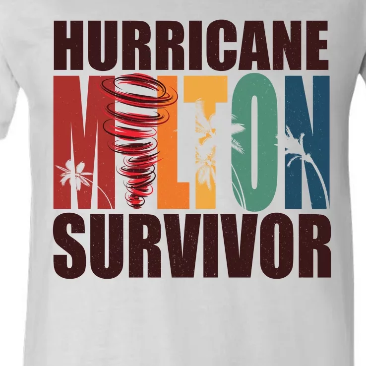 Hurricane Milton Survivor Florida Awareness V-Neck T-Shirt