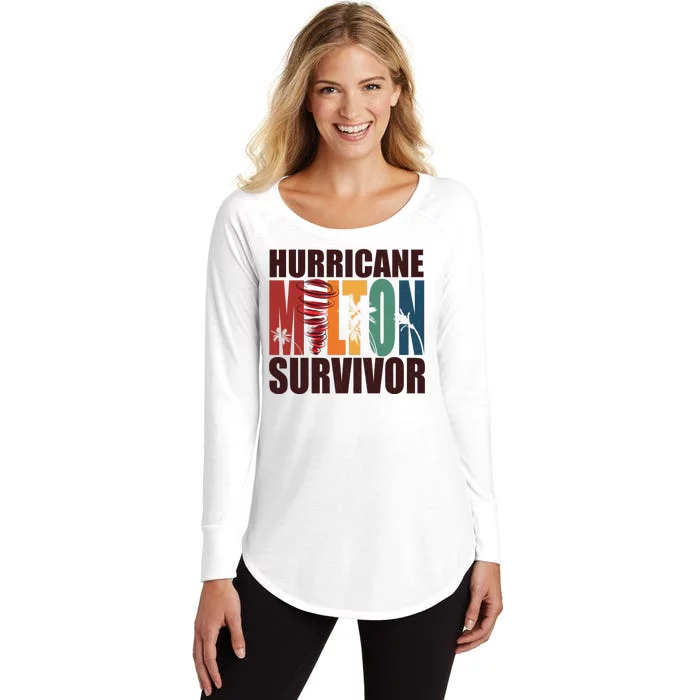 Hurricane Milton Survivor Florida Awareness Women's Perfect Tri Tunic Long Sleeve Shirt