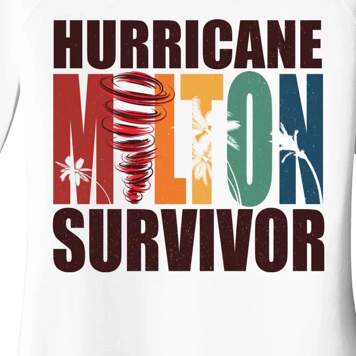 Hurricane Milton Survivor Florida Awareness Women's Perfect Tri Tunic Long Sleeve Shirt