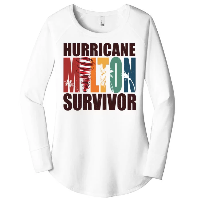 Hurricane Milton Survivor Florida Awareness Women's Perfect Tri Tunic Long Sleeve Shirt