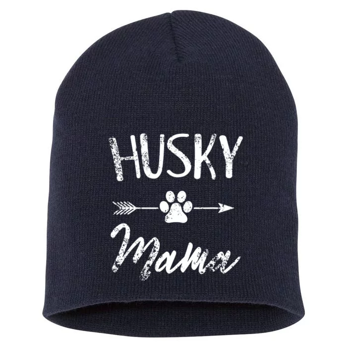 Husky Mama Siberian Husky Lover Owner Gifts Dog Mom Short Acrylic Beanie