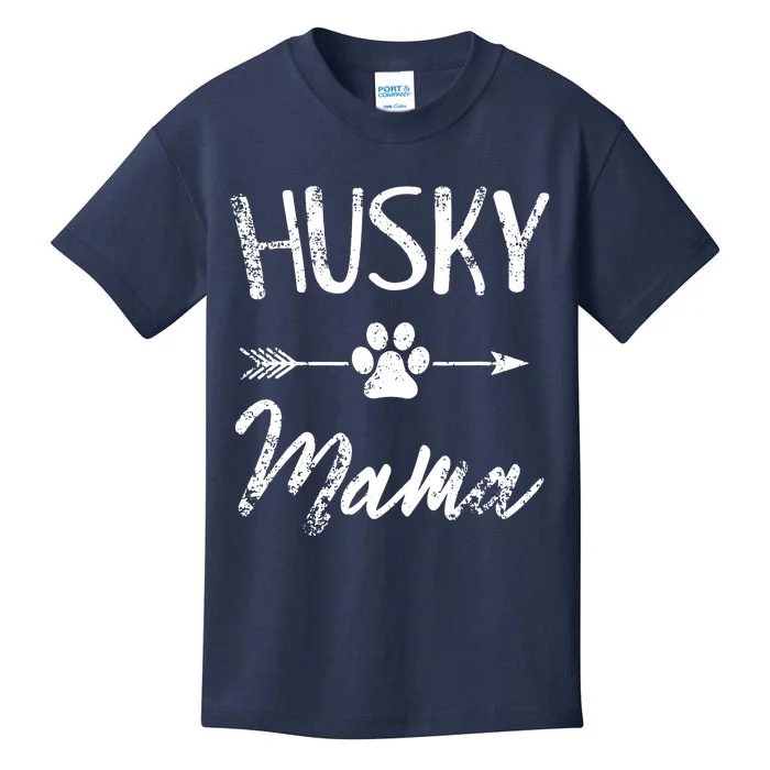 Husky Mama Siberian Husky Lover Owner Gifts Dog Mom Kids T-Shirt