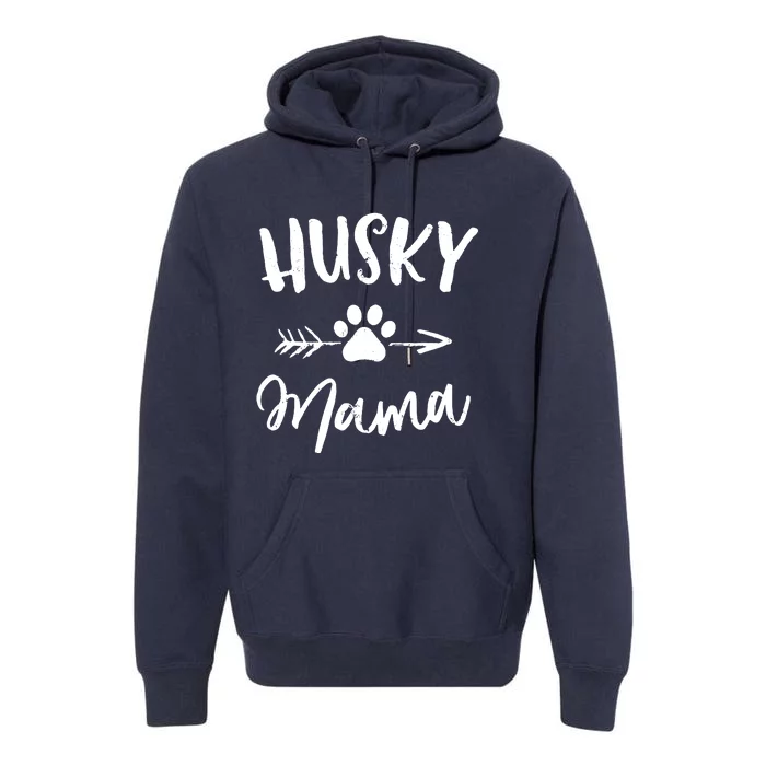 Husky Mama Siberian Husky Lover Owner Gifts Dog Mom Premium Hoodie