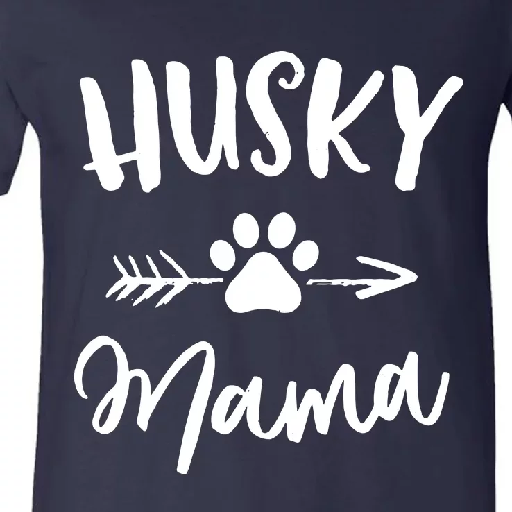 Husky Mama Siberian Husky Lover Owner Gifts Dog Mothers Day V-Neck T-Shirt