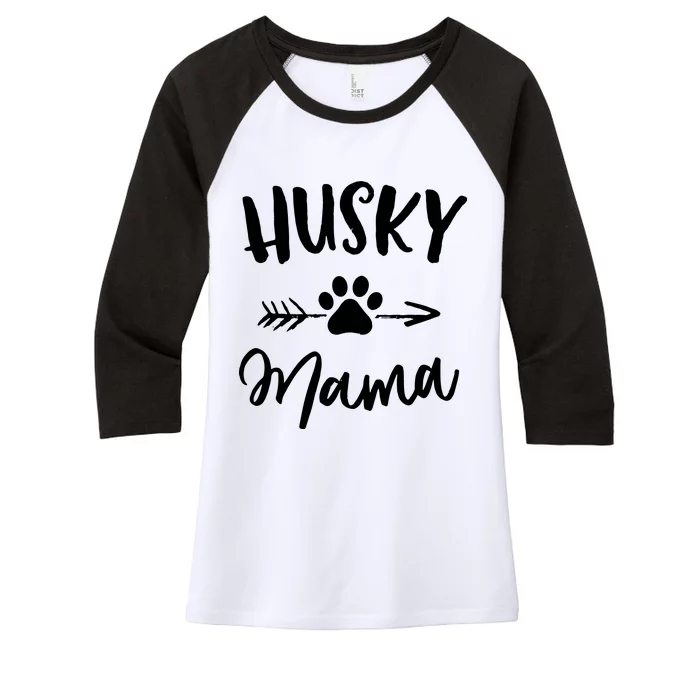 Husky Mama Siberian Husky Lover Owner Gifts Dog Mothers Day Women's Tri-Blend 3/4-Sleeve Raglan Shirt