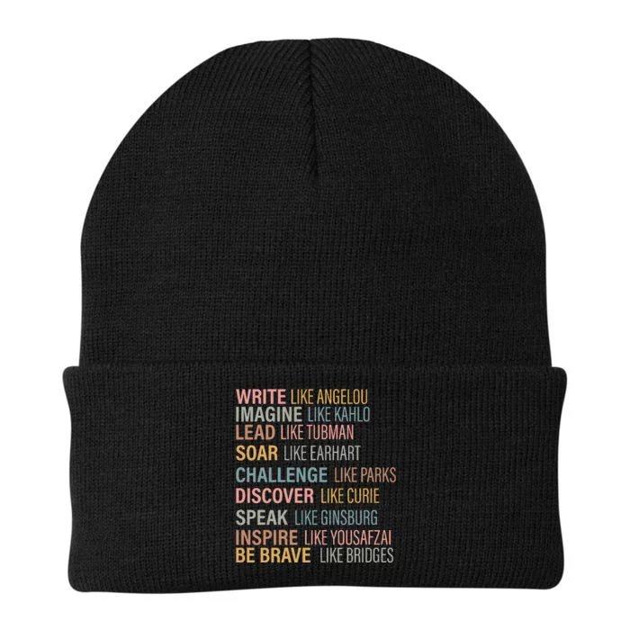 History Month Strong Women Empowered Gift Feminist Knit Cap Winter Beanie