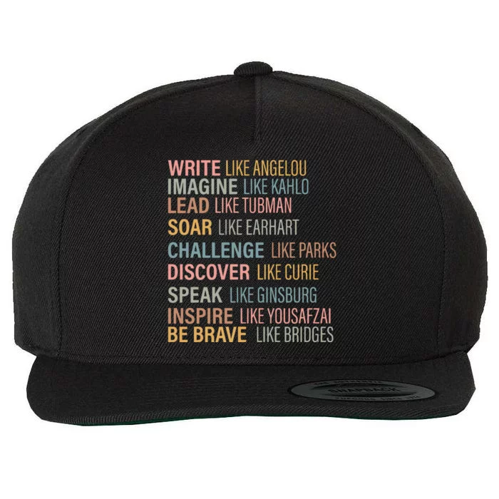 History Month Strong Women Empowered Gift Feminist Wool Snapback Cap