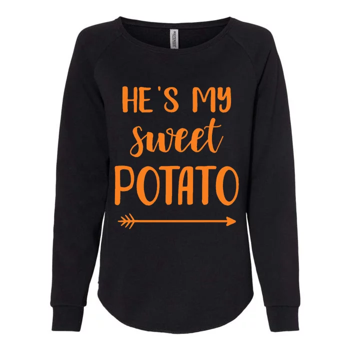 HeS My Sweet Potato For Matching Couple Womens California Wash Sweatshirt