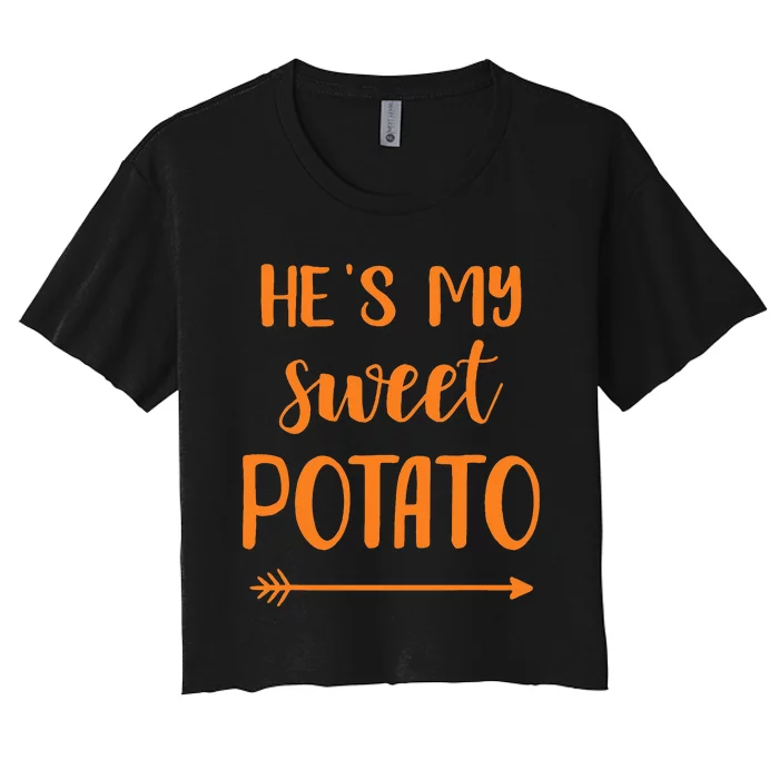 HeS My Sweet Potato For Matching Couple Women's Crop Top Tee