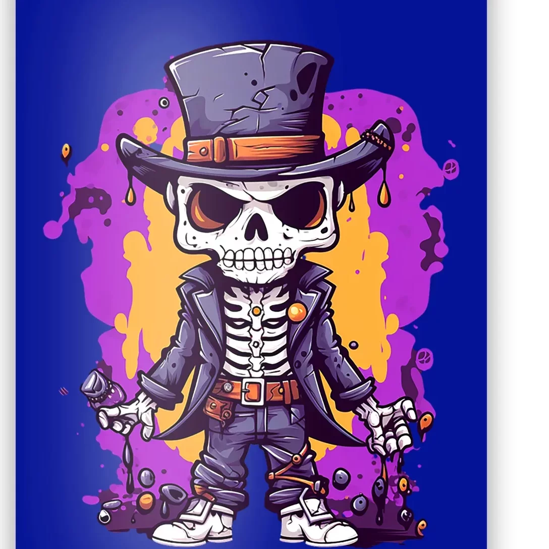 Halloween Monster Skeleton In Purple Gift Poster