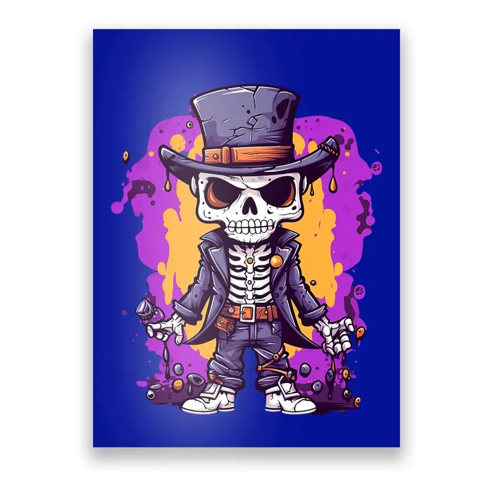 Halloween Monster Skeleton In Purple Gift Poster