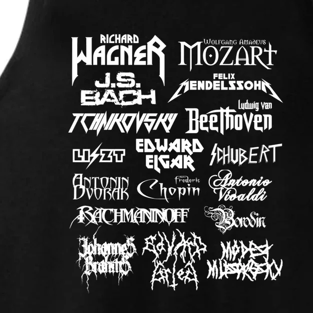 Heavy Metal Style Al Composers (White Text) Ladies Tri-Blend Wicking Tank