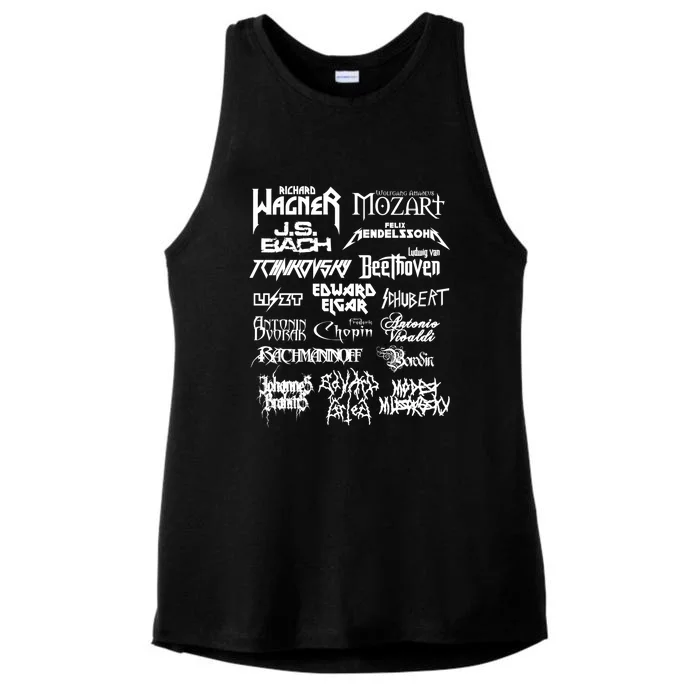 Heavy Metal Style Al Composers (White Text) Ladies Tri-Blend Wicking Tank