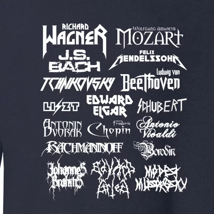 Heavy Metal Style Al Composers (White Text) Toddler Sweatshirt